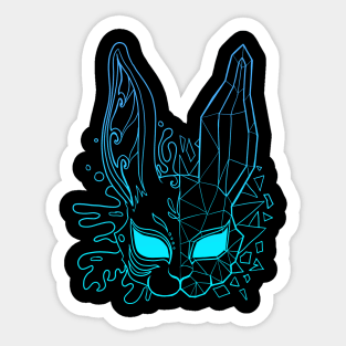 Polygon Bunny Mask.1 Sticker